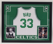 Larry Bird Autographed & Framed Custom Jersey Beckett
