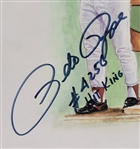 The Kings of Baseball Autographed & Framed 24x29 Ron Lewis Lithograph Signed by Hank Aaron, Rickey Henderson, Nolan Ryan, & Pete Rose w/ Beckett LOA