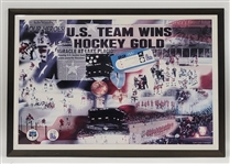 1980 Miracle on Ice Framed 26x38 Display