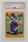 Joe Mauer Autographed 2002 Topps #622 Rookie Card PSA 6 Auto 8