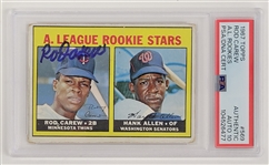 Rod Carew Autographed 1967 Topps #569 Rookie Card PSA Auto 10