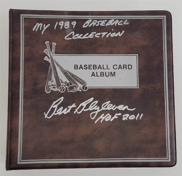 Bert Blyleven Signed 1989 Upper Deck Baseball Card Set in Album Ken Griffey Jr Rookie Card w/ Blyleven Signed Letter of Provenance
