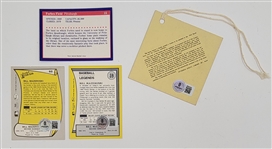 Bill Mazeroski Autographed Lot of 3 Items w/ 2 Cards & 1960 World Series Field Pass Beckett