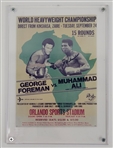 Muhammad Ali vs. George Foreman Orlando Sports Stadium Replica 4x5.5 Fight Poster