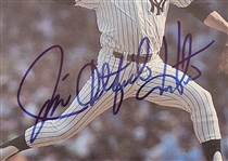 Jim Catfish Hunter Autographed 1987 Yankee Stadium Hall of Fame Day Ticket Beckett
