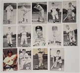 Lot of 14 Autographed Vintage Baseball Photo Postcards Beckett