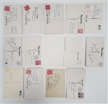 Lot of 14 Autographed Vintage Baseball Photo Postcards Beckett