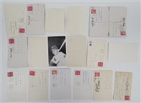 Lot of 18 Autographed Vintage Baseball Photo Postcards Beckett