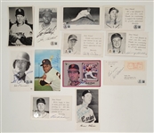 Lot of 12 Autographed Vintage Baseball Photo Postcards Beckett