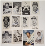 Lot of 12 Autographed Vintage Baseball Photo Postcards Beckett