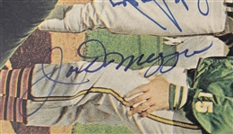 1970 Oakland A's Autographed Magazine Page w/ Joe DiMaggio Beckett LOA