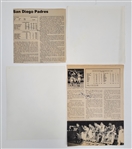 Lot of 4 Autographed Baseball Photos & Magazine Pages Beckett