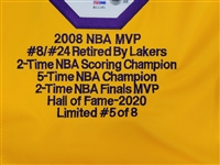Kobe Bryant Autographed 1999-00 Los Angeles Lakers Mitchell & Ness NBA Finals HWC Jersey LE #5/8 PSA/DNA & Beckett LOA