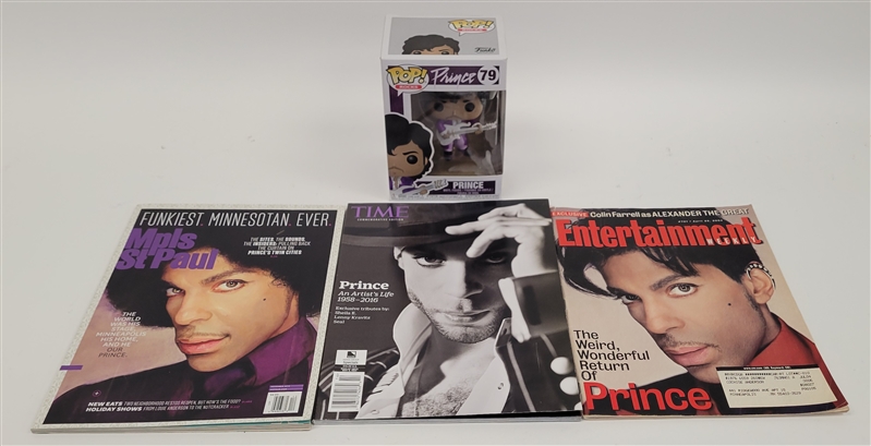 Lot of 3 Prince Magazines w/ Funko Pop