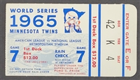 1965 World Series Game 7 Ticket Stub