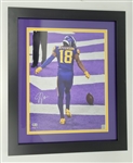 Justin Jefferson Autographed & Framed 16x20 Photo Beckett