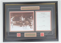 Gordie Howe Autographed & Inscribed 11x14 Photo & Replica Score Sheet Display LE #26/199