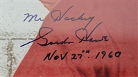 Gordie Howe Autographed & Inscribed 11x14 Photo & Replica Score Sheet Display LE #58/199