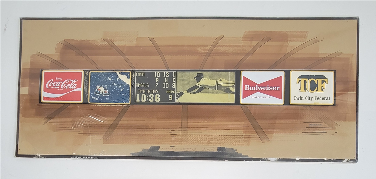 Original Met Stadium Scoreboard Mock-Up 14x34