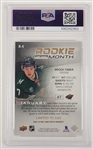 Brock Faber Autographed 2023 Upper Deck Game Dated Moments Rookie of the Month Achievements Rookie Card PSA/DNA Authentic