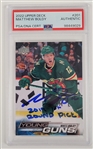 Matt Boldy Autographed & Inscribed 2022 Upper Deck #201 Rookie Card PSA/DNA Authentic