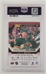 Matt Boldy Autographed & Inscribed 2022 Upper Deck UD Canvas Rookie Card PSA 9 Auto 10