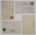 Lot of (4) Vintage 1911 'Adult' Baseball Postcards