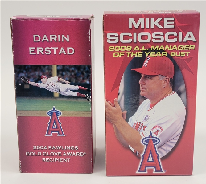 Lot of 2 - Los Angeles Angels Bobblehead & Bust
