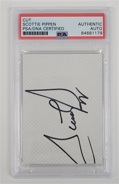Scottie Pippen Autographed Cut PSA/DNA Slabbed