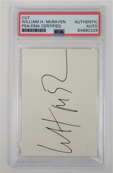 Admiral William H. McRaven Autographed Cut PSA/DNA Slabbed