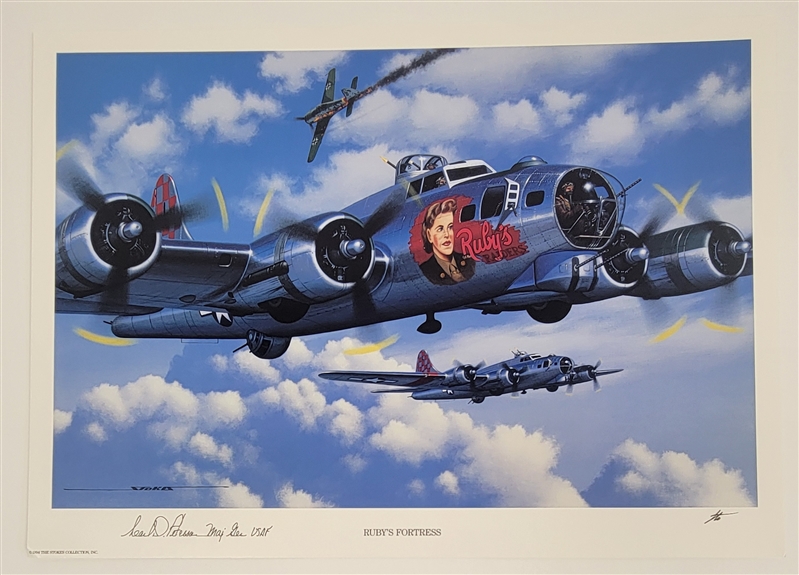 Carl Peterson Autographed "Rubys Fortress" 11x16 Lithograph