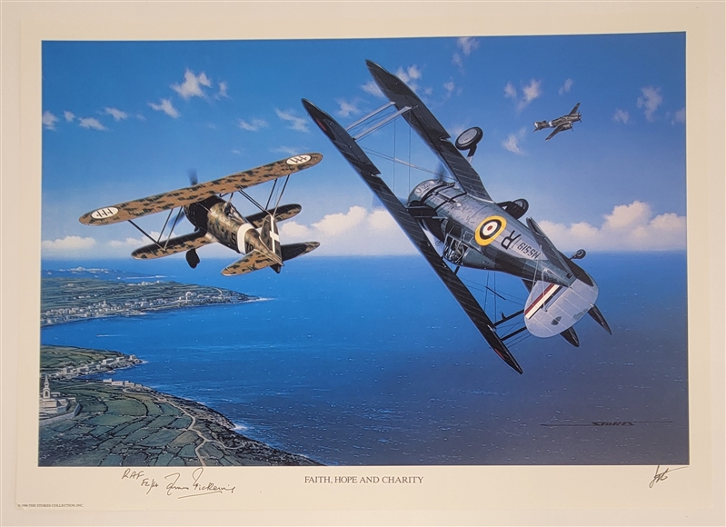 James Pickering Autographed "Faith, Hope and Charity" 11x16 Lithograph
