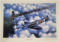 Johnnie Johnson Autographed "Canadian Heroes" 11x16 Lithograph