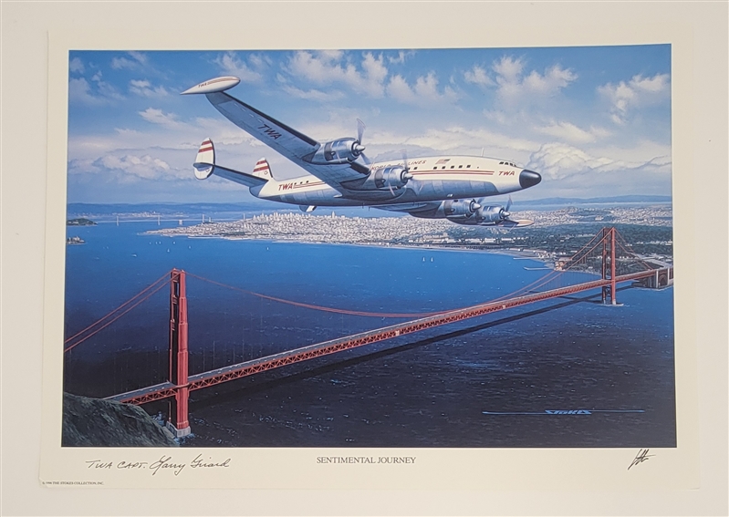 Larry Girard Autographed "Sentimental Journey" 11x16 Lithograph