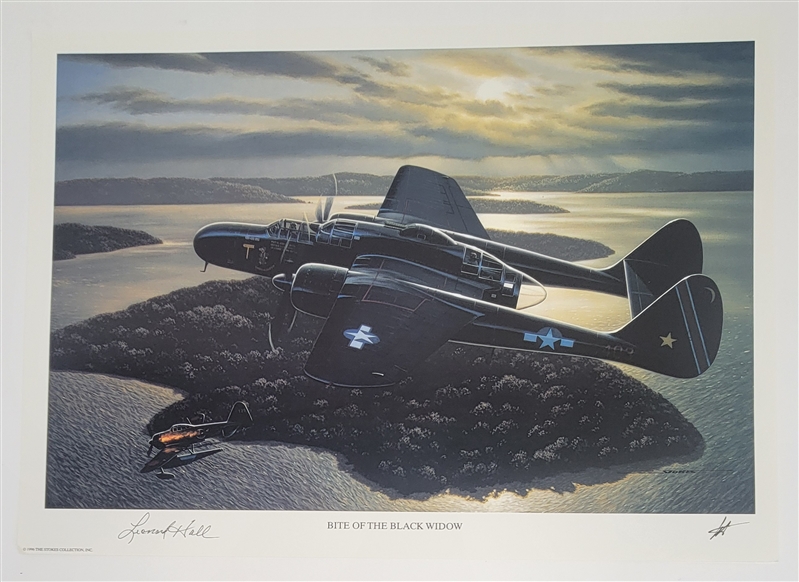 Leonard Hull Autographed "Bite of the Black Widow" 11x16 Lithograph