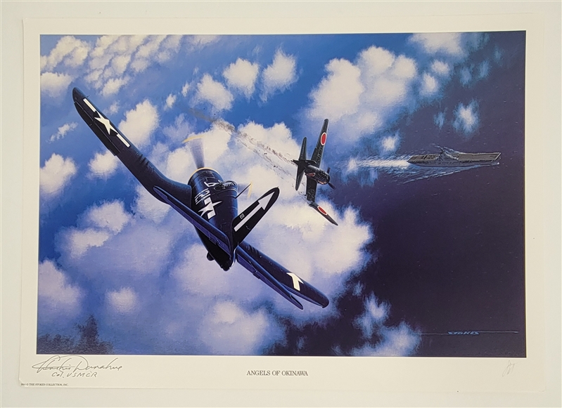 Archie Donahue Autographed "Angels of Okinawa" 11x16 Lithograph