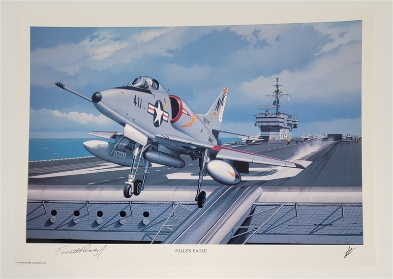 Everett Alvarez Autographed "Fallen Eagle" 11x16 Lithograph