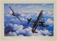 Joe Foss Autographed "Tough as Nails" 11x16 Lithograph PSA/DNA
