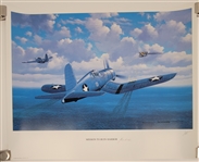 Kenneth Walsh Autographed "Mission to Buin Harbor" 18x22 Lithograph