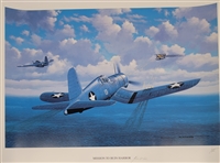 Kenneth Walsh Autographed Mission to Buin Harbor 18x22 Lithograph