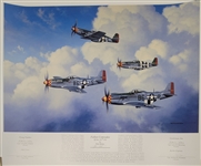 Bud Anderson & Bill Overstreet Autographed "Fallen Comrades" 18x22 Lithograph