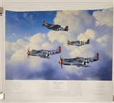 Bud Anderson & Bill Overstreet Autographed Fallen Comrades 18x22 Lithograph