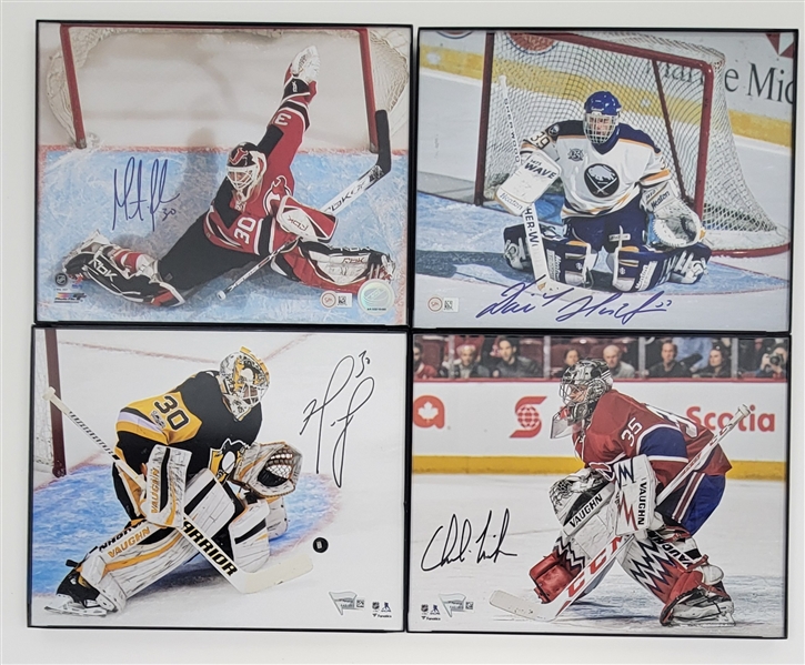 Lot of 4 Hockey Autographed & Framed 8x10 Photos w/ Martin Brodeur