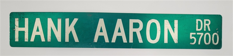 Hank Aaron Drive Street Sign