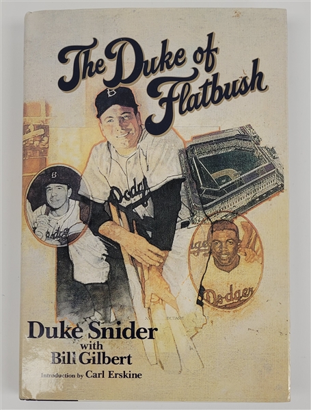 Duke Snider Autographed "The Duke of Flatbush" Book Beckett