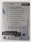 Connor McDavid 2021-22 Upper Deck Synergy Metal Cast For Greatness Signatures Card LE #2/25