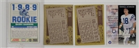 Lot of 4 Jerry Rice, Peyton Manning, & Barry Sanders Rookie Cards