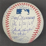 Perfect Game Pitchers Multi-Signed & Inscribed OML Baseball w/ 17 Signatures Including Sandy Koufax Beckett LOA