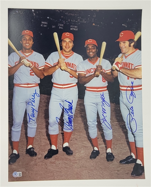 Big Red Machine Multi-Signed 16x20 Photo w/ Beckett LOA