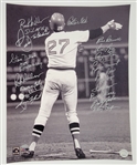1975 Boston Red Sox Team Signed "Fisk Wave" 16x20 Photo Steiner